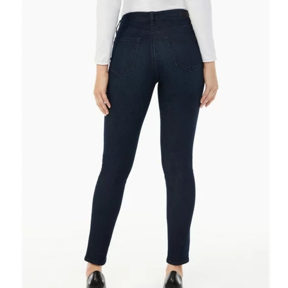 Women's Skinny Jeans Sofia Vergara Blue Mid Rise Stretch Denim Ankle Dark Wash - Picture 5 of 8